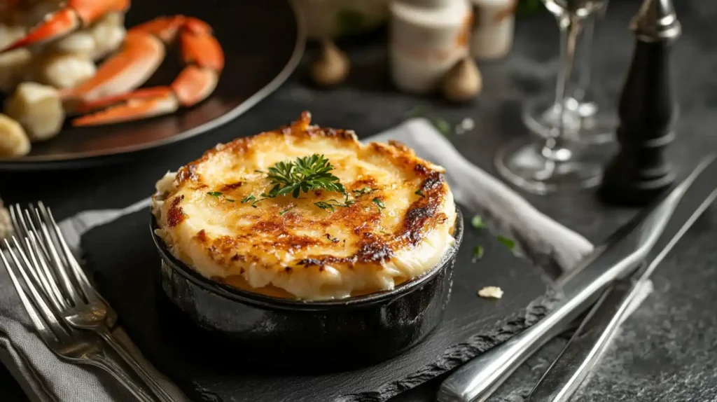 Crab Brulee Recipe: Step-by-Step Guide to Making the Best Crab Brulee 8 Crab brulee served on an elegant dining table.